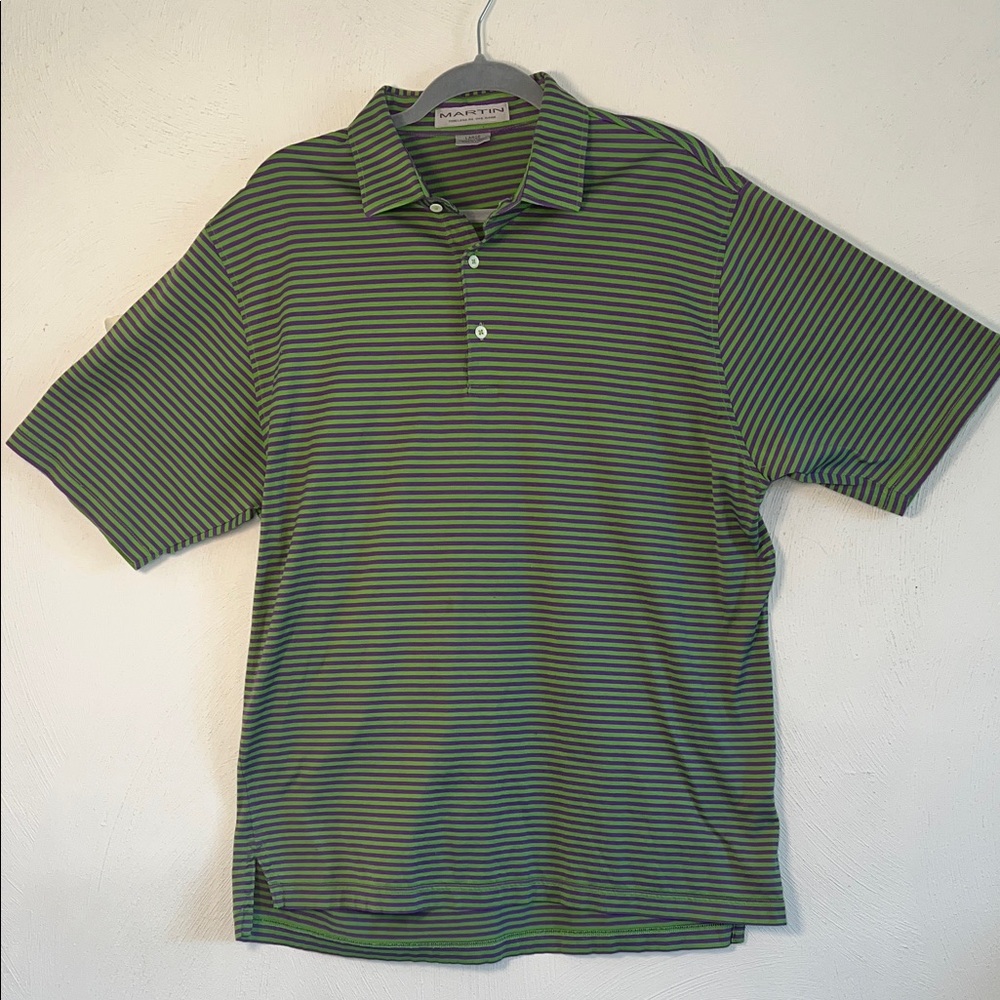 Martin 100% Pima Cotton Stripe Polo Shirt